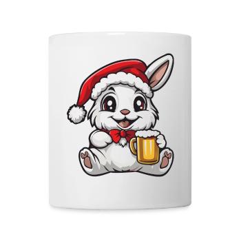 Hase Weihnachten Bier - Tasse - Weiß - Vorne