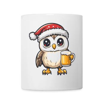 Owl Christmas Beer - Mug - white - Front