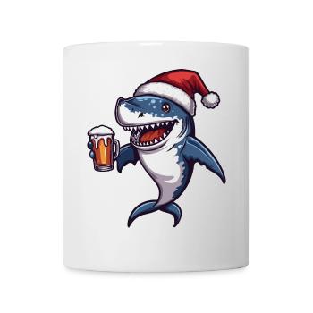 Hai Weihnachten Bier - Tasse - Weiß - Vorne