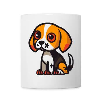 Beagle Hund Halloween Tier - Tasse - Weiß - Vorne