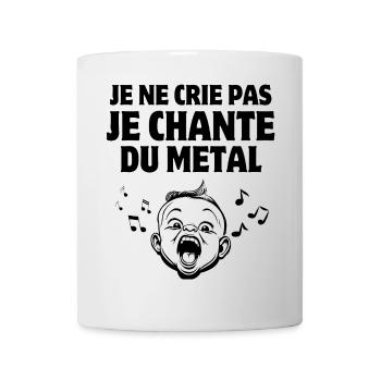 Musik, Metal Musik, Singendes Baby - Tasse - Weiß - Vorne