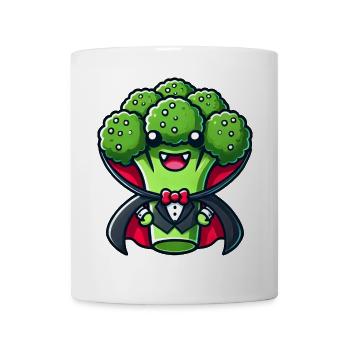 Mignon Halloween Brocoli Vampire Dessin animé - Mug blanc - blanc - Devant