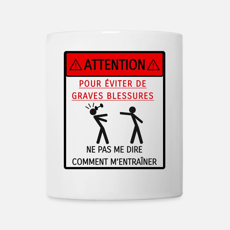 Ne pas me dire comment m'entraîner - Mug blanc - blanc