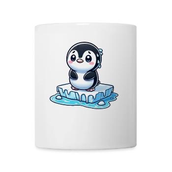 Pinguin schwitzt Eisscholle Schmelzen Südpol - Tasse - Weiß - Vorne
