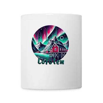 Lofoten Nordlichter Skandinavien Reise - Tasse - Weiß - Vorne