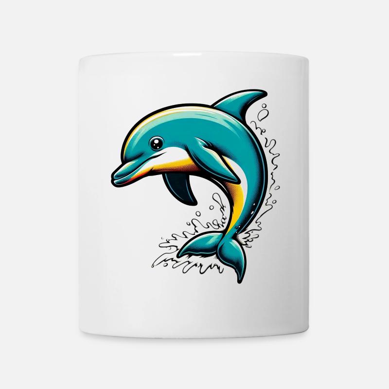 Delfin - Tasse - Weiß