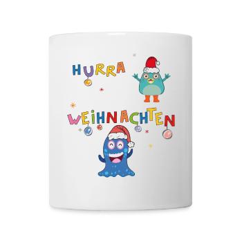Hurra Weihnachten - Tasse - Weiß - Vorne