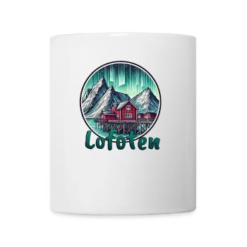 Lofoten Nordlichter Norwegen Skandinavien - Tasse - Weiß - Vorne