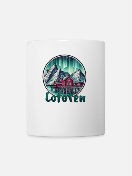 Lofoten Nordlichter Norwegen Skandinavien - Tasse - Weiß