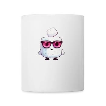 Guimauve Kawaii avec lunettes de soleil - Mug blanc - blanc - Devant