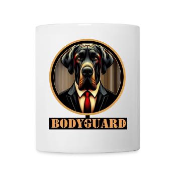 Bodyguard Hund im Anzug - Tasse - Weiß - Vorne