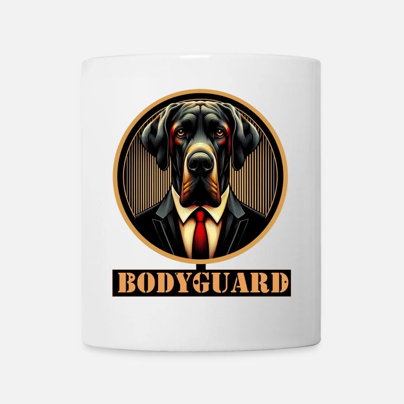 Garde du corps chien en costume - Mug blanc - blanc