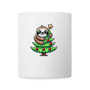 Funny Sloth Christmas Fir Whimsical - Mug - white - Front