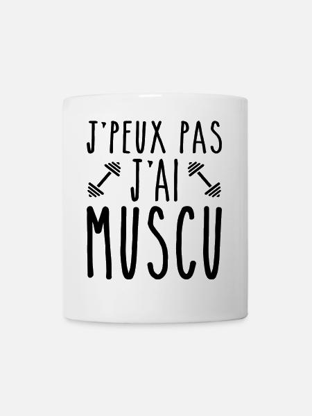 Je Peux Pas J ai Muscu - Mug blanc - blanc
