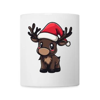 Elch Weihnachten Niedlich - Tasse - Weiß - Vorne