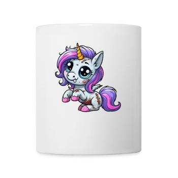 Halloween Einhorn Zombie Gruseliges Fantasy - Tasse - Weiß - Vorne