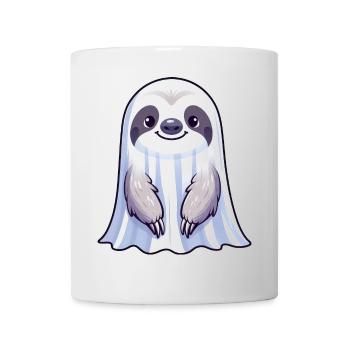 Cute Halloween Sloth Ghost Ghosts Cartoon Spu - Mug - white - Front