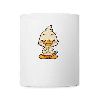 Meditating Duck Inner Peace Yoga Relaxation Rel - Mug - white - Front