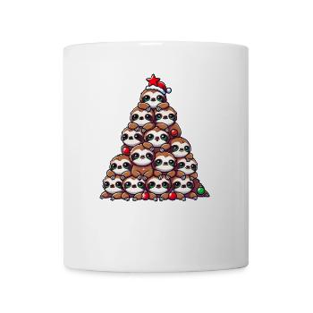 Christmas Christmas Tree Sloth Funny Tree - Mug - white - Front