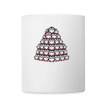 Pinguin Weihnachten Weihnachtsbaum Tannenbaum - Tasse - Weiß - Vorne