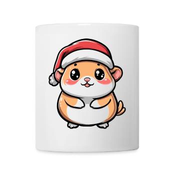 Hamster Noël Mignon - Mug blanc - blanc - Devant