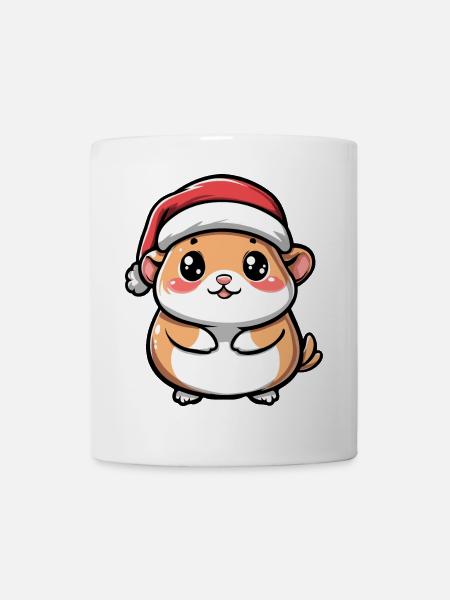Hamster Weihnachten Niedlich - Tasse - Weiß