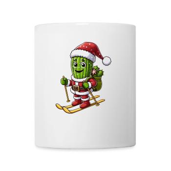 Christmas Cactus Skier Winter Sports - Mug - white - Front