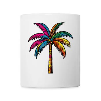 Palme - Tasse - Weiß - Vorne