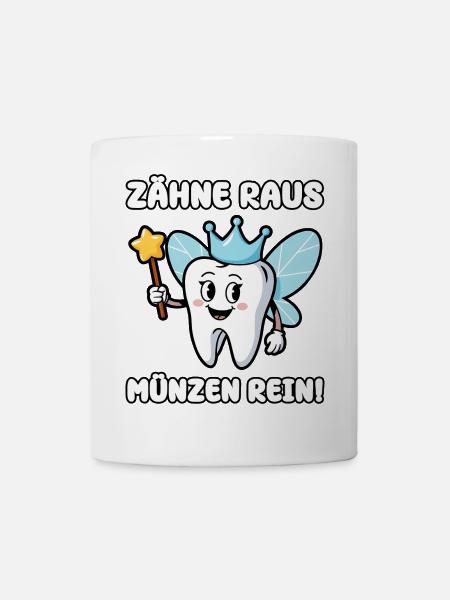 Teeth out, coins in! - Mug - white