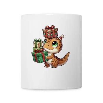 Fête de Noël Dino T-Rex - Mug blanc - blanc - Devant