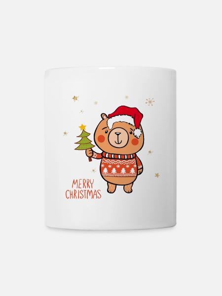 Merry Christmas Teddy - Tasse - Weiß