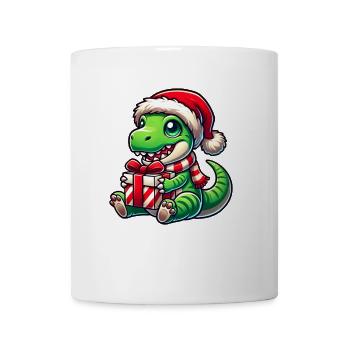Fête de Noël du Père Noël Dino T-Rex - Mug blanc - blanc - Devant