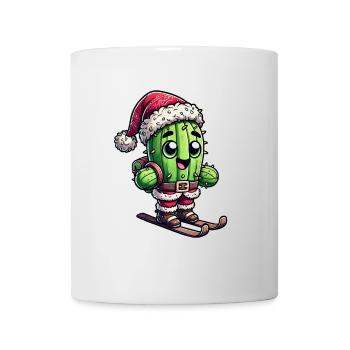 Noël Cactus Skieur Hiver Père Noël - Mug blanc - blanc - Devant