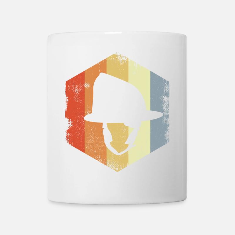 Vintage Feuerwehrhelm - Tasse - Weiß