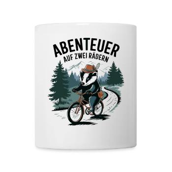 Abenteuer auf zwei Rädern - Tasse - Weiß - Vorne