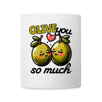 Olive You So Much – Funny Love Pun for Verlie - Mug - white - Front