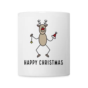 happy christmas - Tasse - Weiß - Vorne