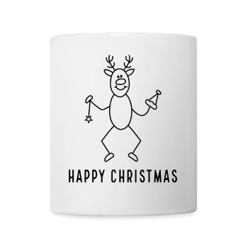 lustige Weihnachten - Tasse - Weiß - Vorne