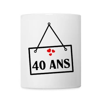40. 40 ANNI. 40° ANNIVERSARIO. 40 ANNI. - Tazza - bianco - Fronte