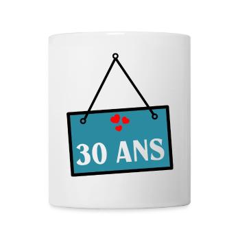 30. 30 YEARS. 30th ANNIVERSARY. 30 YEARS ANNIVERSARY. - Mug - white - Front
