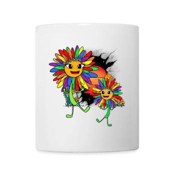 LGBT Sonnenblumen Regenbogen Gay Pride - Tasse - Weiß - Vorne