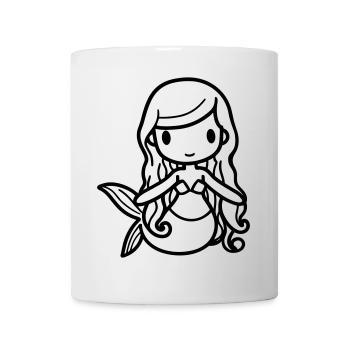 Meerjungfrau - Tasse - Weiß - Vorne