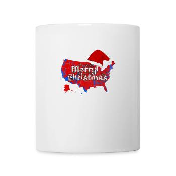 US Map Christmas Santa - Mug - white - Front