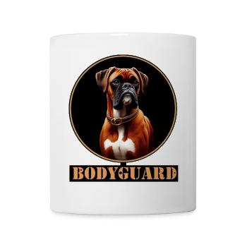 Bodyguard Hundedesign - Boxerhund - Tasse - Weiß - Vorne