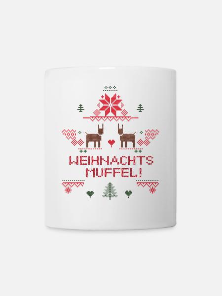 Weihnachts Muffel - Tasse - Weiß