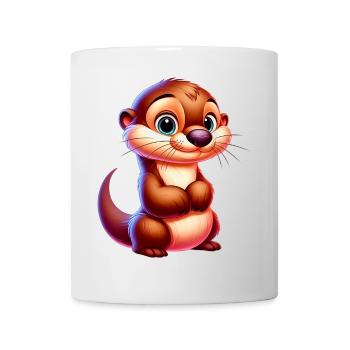 Loutre - Mug blanc - blanc - Devant