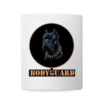 Bullmastiff Chien avec Collier à Pointes - noir - Mug blanc - blanc - Devant