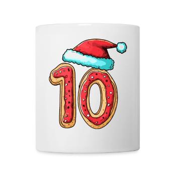 Biscuit de Noël à 10 chiffres - Mug blanc - blanc - Devant