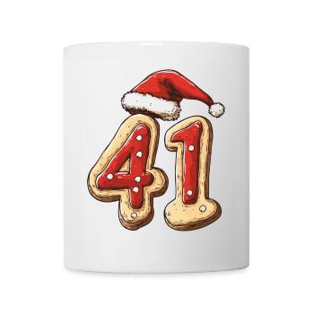 Biscuit de Noël à 41 chiffres - Mug blanc - blanc - Devant