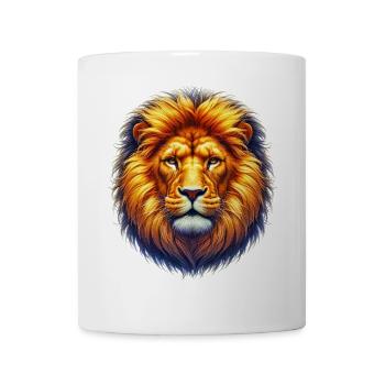 Löwe - Tasse - Weiß - Vorne